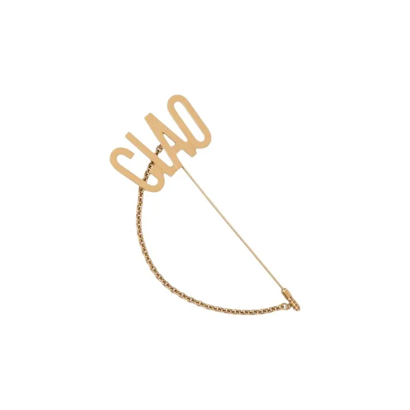 MOSCHINO Maxi Pin With Ciao Chain-2
