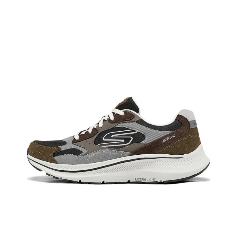 Skechers Go Run Consistent 2.0 Anti Slip Wear Resistant Low Top Casual Running Shoes Men's Brown Black-0