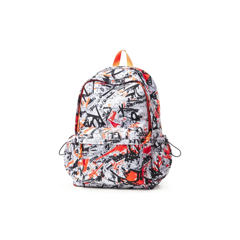 JEANSWEST Fabric Backpack Laptop Bag Regular Unisex Ecru/Blue/Black-1