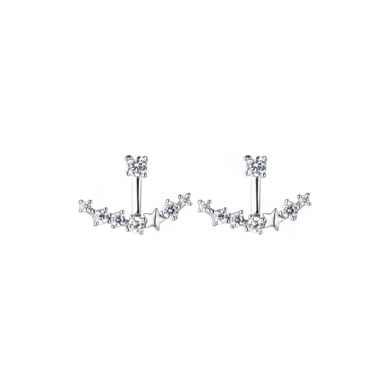 Regalrose S999 Fine Silver Synthetic Cubic Zirconia Earrings Women's-0