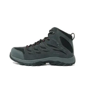 Columbia Crestwood Anti Slip Wear Resistant Mid Top Hiking Shoes Men's Gray