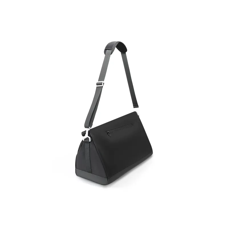 TANGCOOL Nylon Fabric Gym Bag Large Size Unisex Black White-7