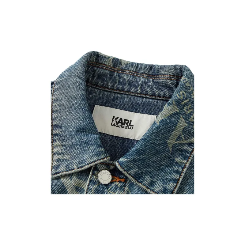 KARL LAGERFELD FW24 Denim Jacket Men's Light Blue-4