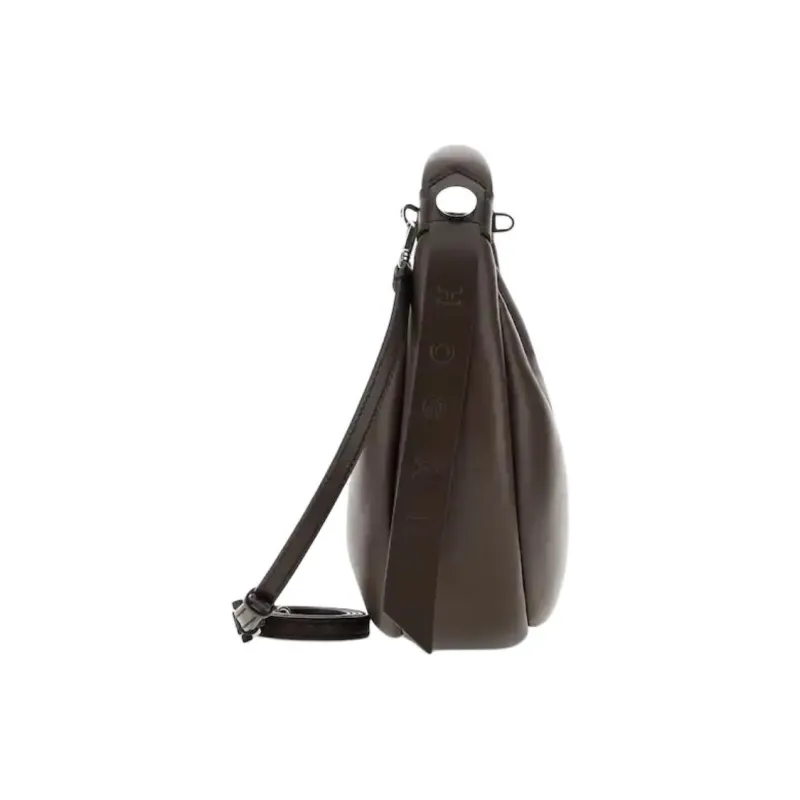 HOGAN Nappa Leather One Shoulder Handbags Medium Size Women's Brown-2