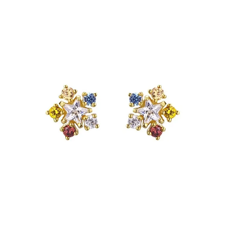 Kim Heng Hee 9K Gold Stud Earrings Women's-2