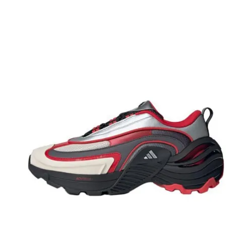 Adidas Wonder Runner Anti Slip Wear Resistant Low Top Running Shoes Unisex Silver Gray Red