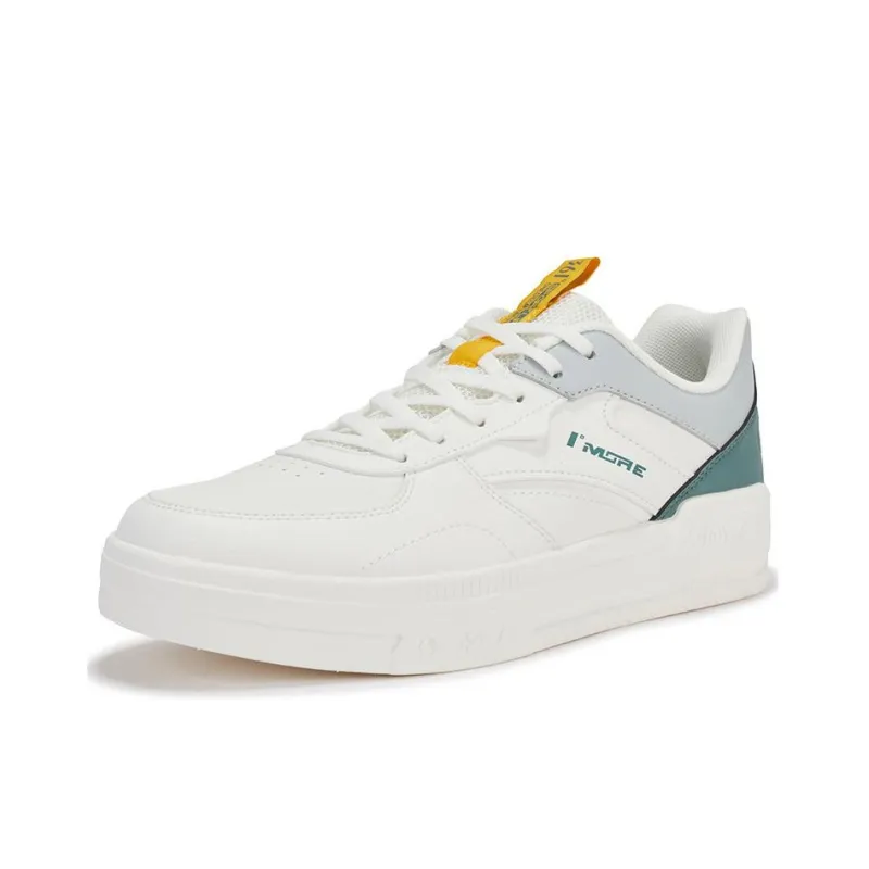 361° Air Force One Slip Resistant Cushioning Low Top Skateboard Shoes Men's White Green-1