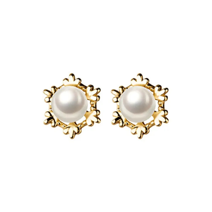 Sanpowa 925 Sterling Silver Stud Earrings Women's-0
