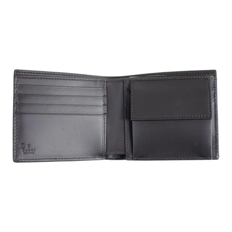 GUCCI GG Supreme PVC Coated Canvas With Leather Wallet Men's Light Umber-1