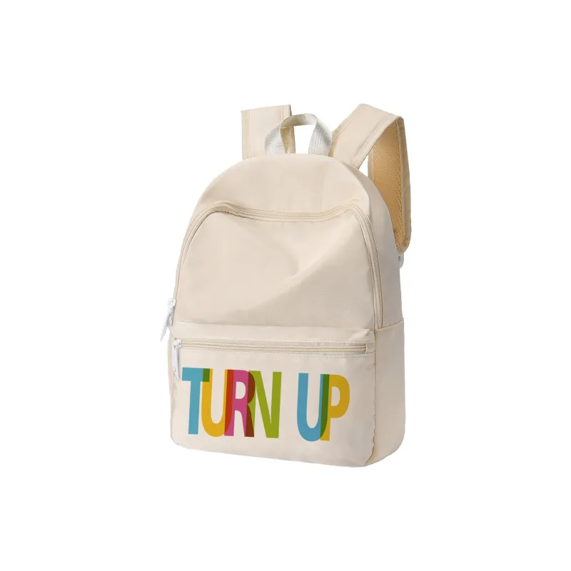 TURN UP Polyester Backpack Regular Unisex Apricot/Multicolor-1