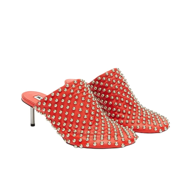 JIL SANDER Wrap toe Slippers Women's Red-2