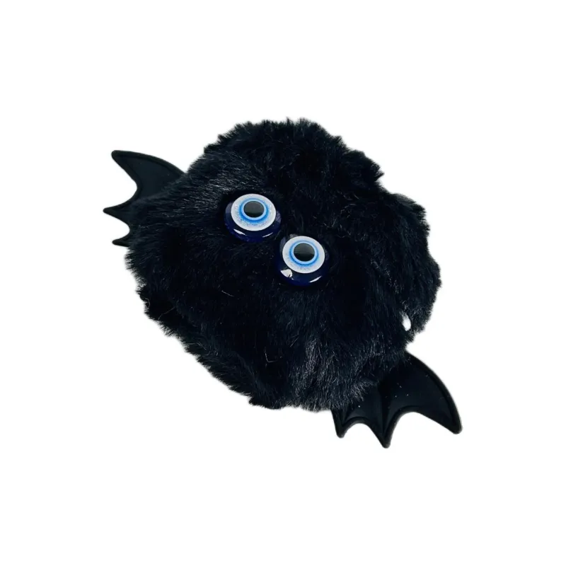 Wei Xin Compatibility Apple AirPods 4/2/3/4th Generation/AirPods Pro/Pro 2 Plush Black Demon Coal Ball Headphone Cases-4
