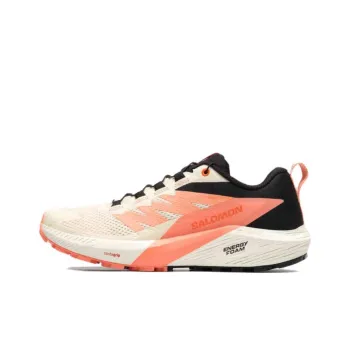 SALOMON Sense Ride 5 Anti Slip Wear Resistant Low Top Trail Running Running Shoes Women's White Pink