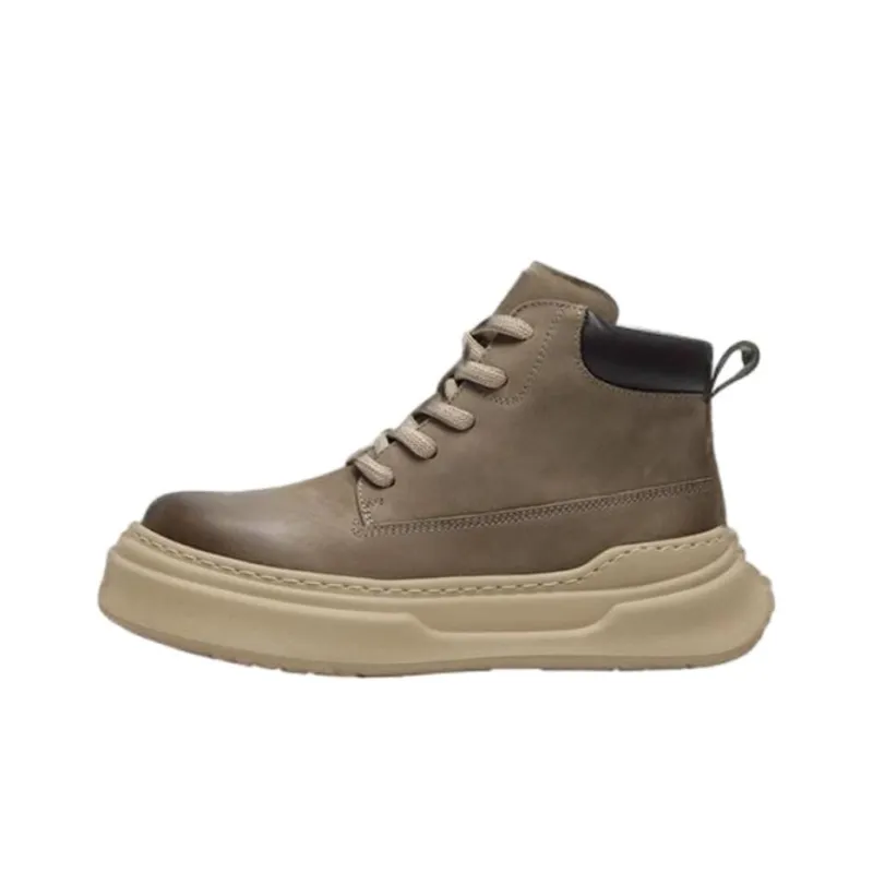 Ruomini Short Martin Boot Platform Men's-5
