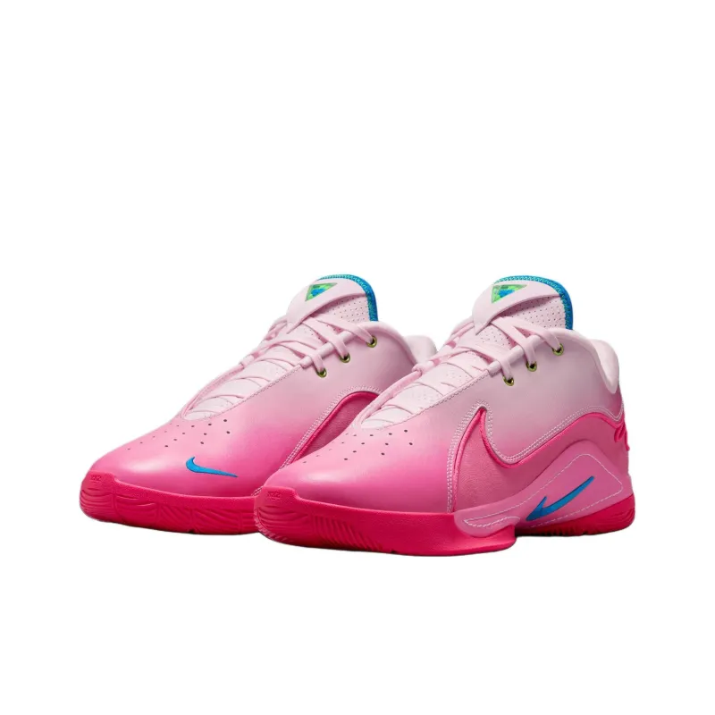Nike LeBron 22 Anti Slip Wear Resistant Low Top Basketball Shoes Men's Pink White-1