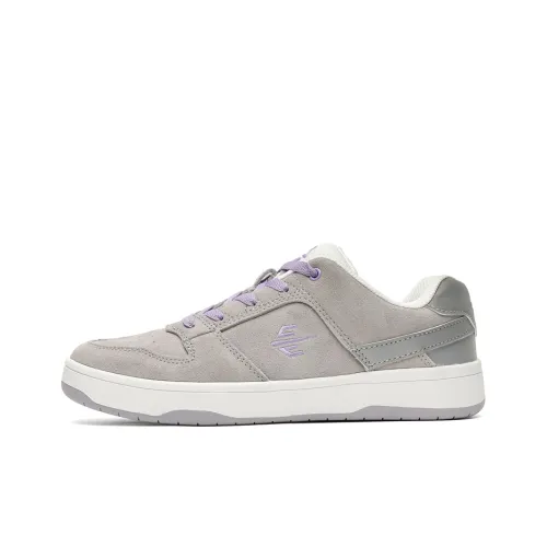 Sharp Crowds Slip Resistant Cushioning Wear Resistant Low Top Skateboard Shoes Unisex Purple Gray