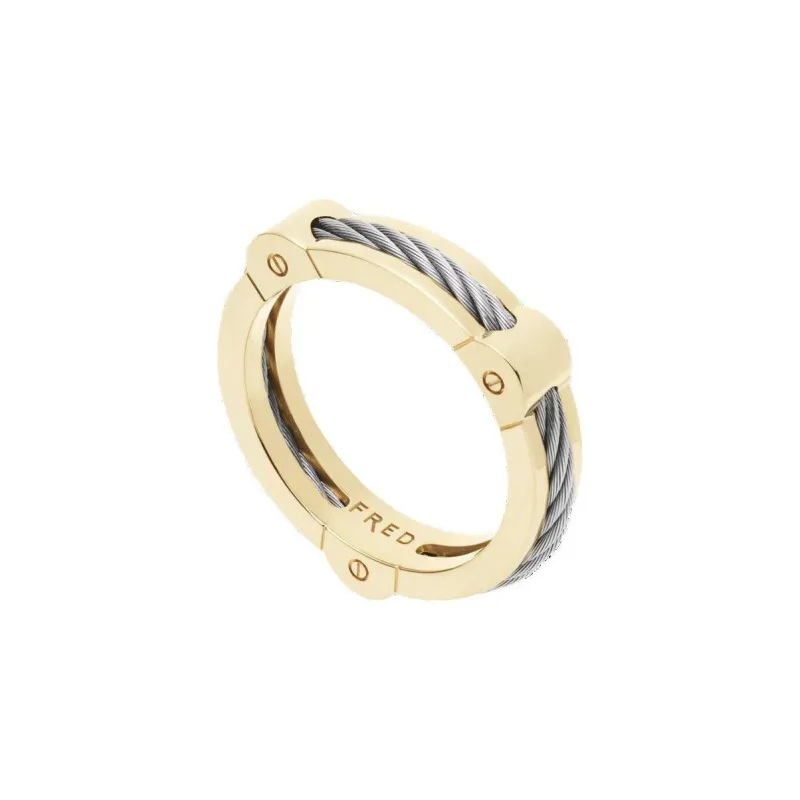 FRED 18K Gold Steel Rings Women's Metal-0