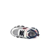 TARANIS Breathable Anti-Slip And Wear-Resistant Low-Top Kids' Running Shoes White Gray Children Aged 3-7 Years Old