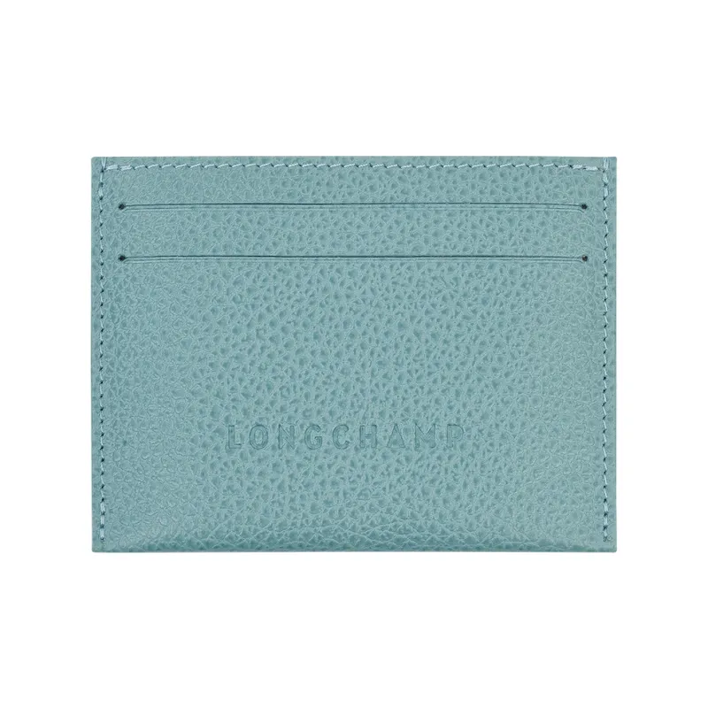 LONGCHAMP Le Foulonné Cow Leather Card Holder Women's Eucalyptus-0