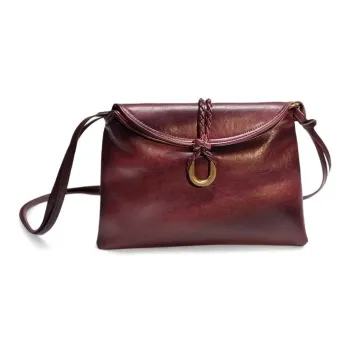 BEMIX PETS Cow Leather Shoulder Bag Regular Women's Ancora Red/Chocolate/Black