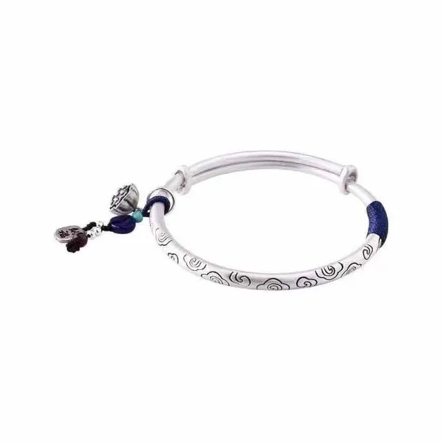 Stone Edge Poly 999 Fine Silver Bangles Women's-4