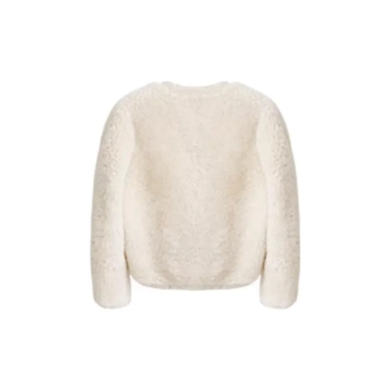 Coco Limited Velvet feel Coat Women's Ecru-1