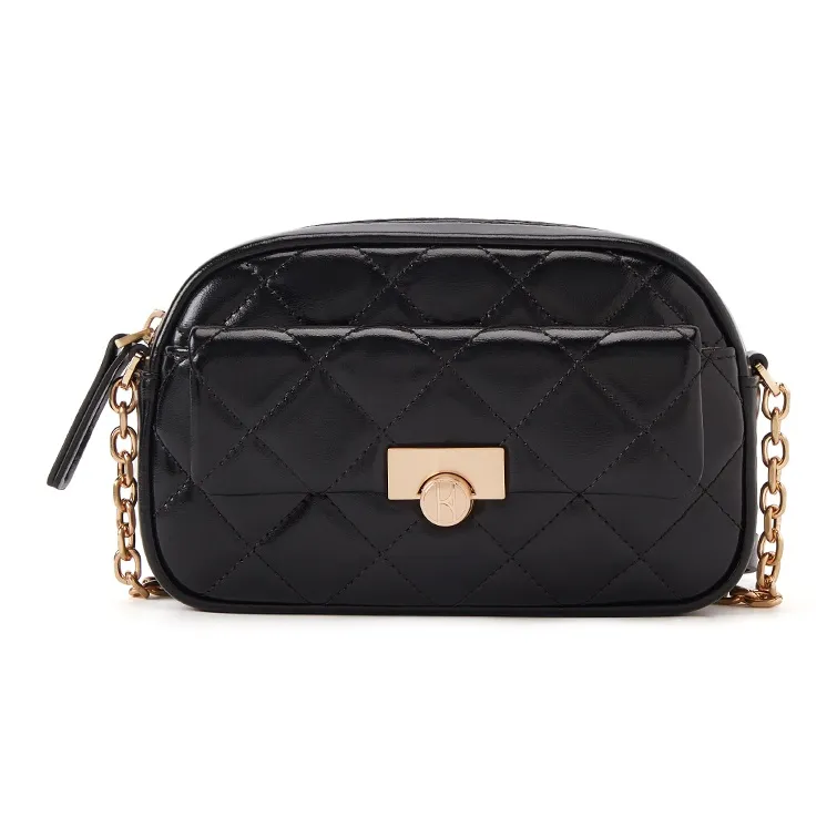 ELLE Cow Leather Crossbody Saddle Cell Phone Pouch Shoulder Bag Regular Women's Multicolor-5