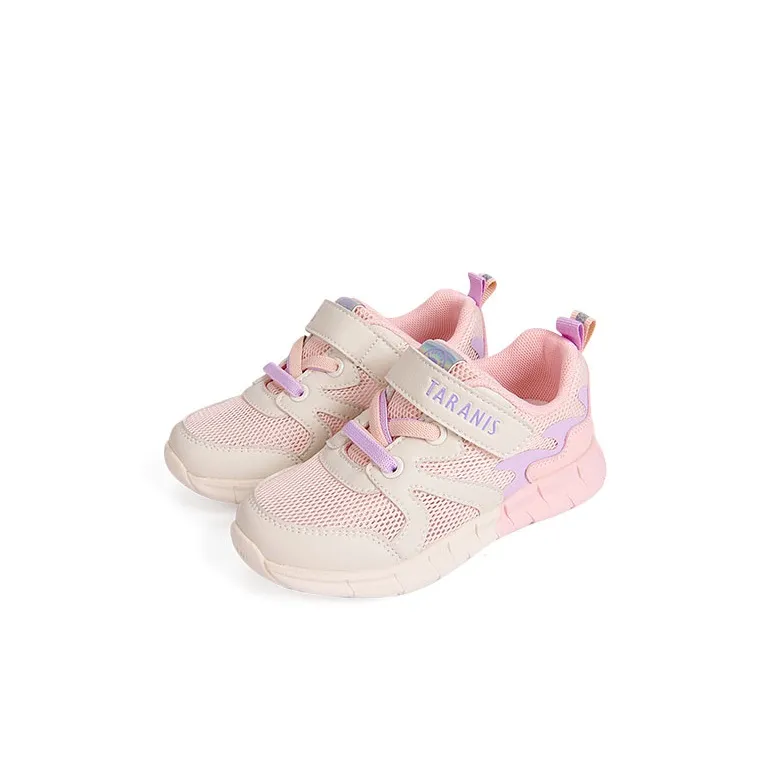 TARANIS Slip Resistant Cushioning Wear Resistant Low Top Kids' Running Shoes Pink/White Children Aged 3 7 Years Old-1