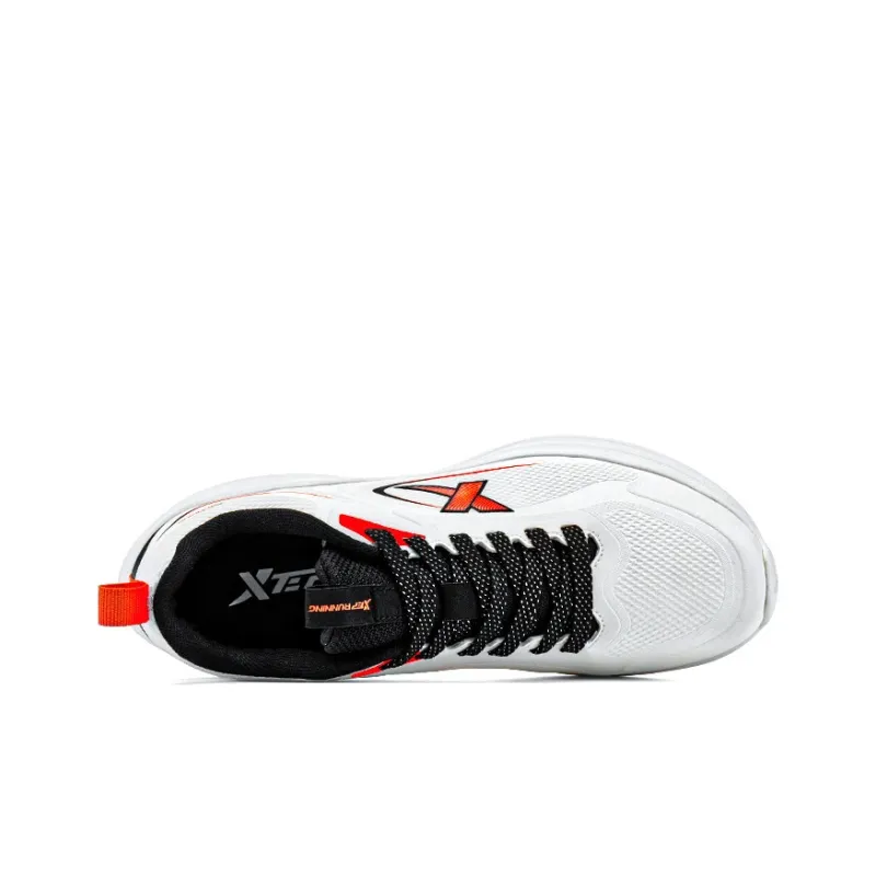 XTEP Shock absorbing And Waterproof Low Top Running Shoes Men's White Orange-3