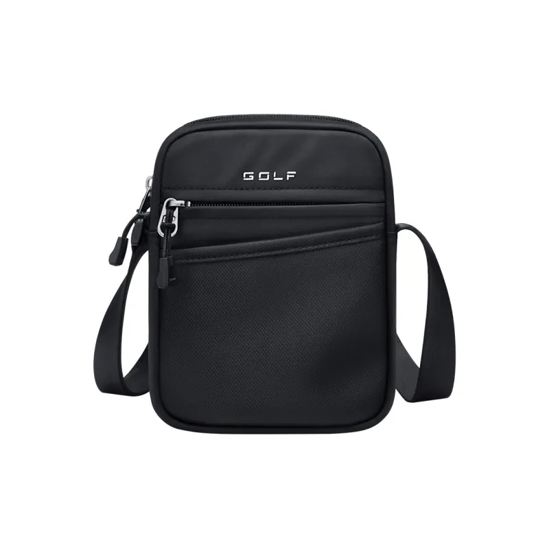 GOLF Fabric Shoulder Bag, Crossbody Bag Regular Men's Black & Gray/Black-6