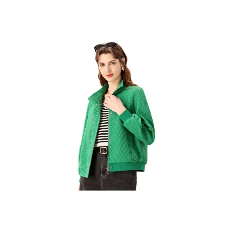 FENHONGMALI Sweatshirt Women's Green-0