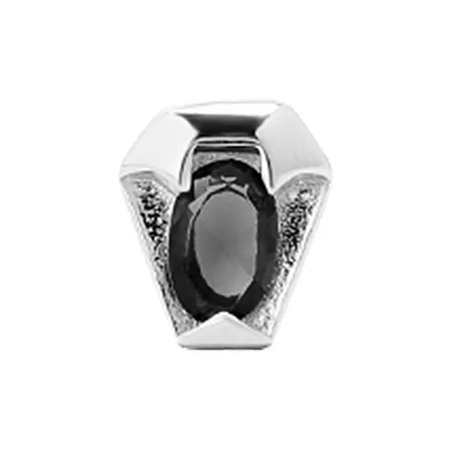 MAGICPOLE 999 Fine Silver Zircon Stud Earrings Men's-0