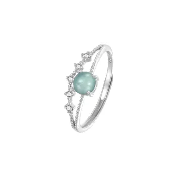 QIXIANG Ice Glutinous Jadeite Rings Women's