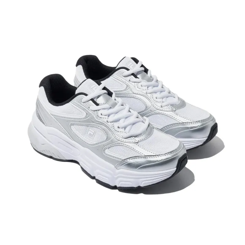 FILA Ranger Slip Resistant And Breathable Low Top Casual Shoes Unisex Silver White-2