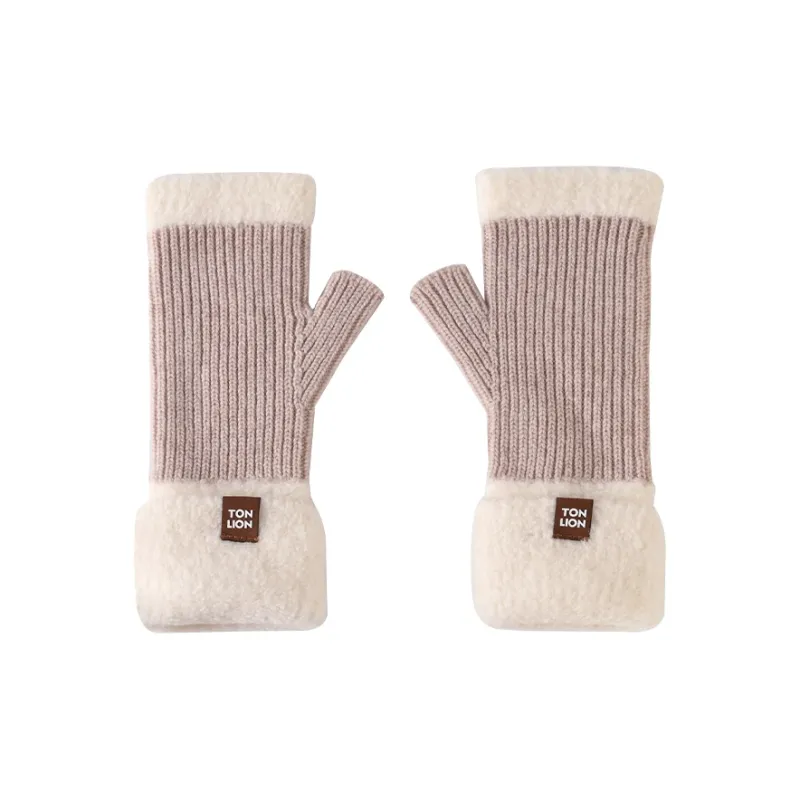 Tonlion Sheep Wool Knit Gloves Women's-6