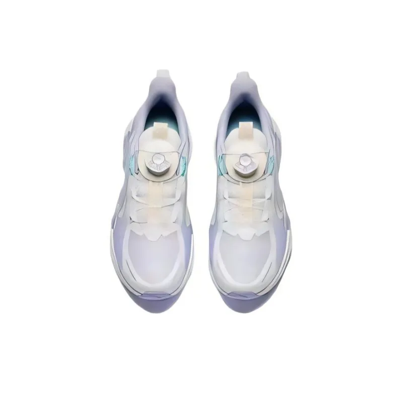 Antakids Slip Resistant Cushioning Wear Resistant Breathable Low Top Kids' Running Shoes White/Light Purple Kids'-3