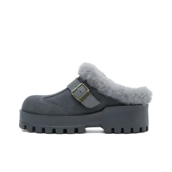 Dickies Rubber Sole Quiet Abrasion Resistant Slip Resistant Antibacterial Massage Wrap toe Slippers Women's Gray