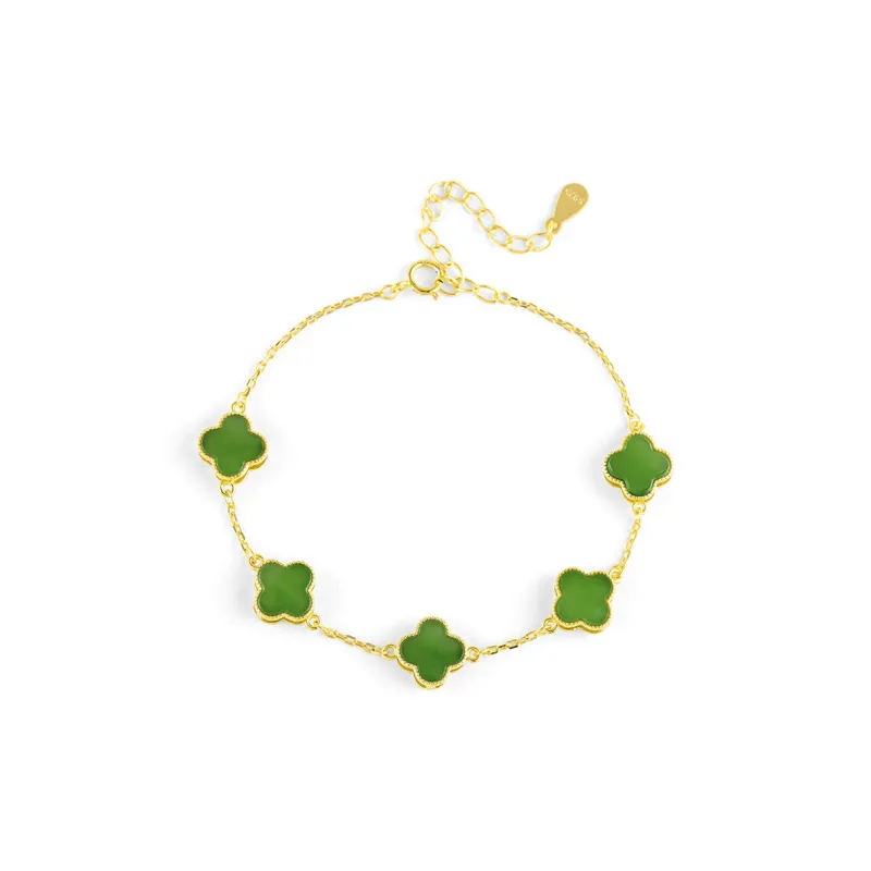 Long Fu Hetian Jade Bracelets Jasper Women's-0