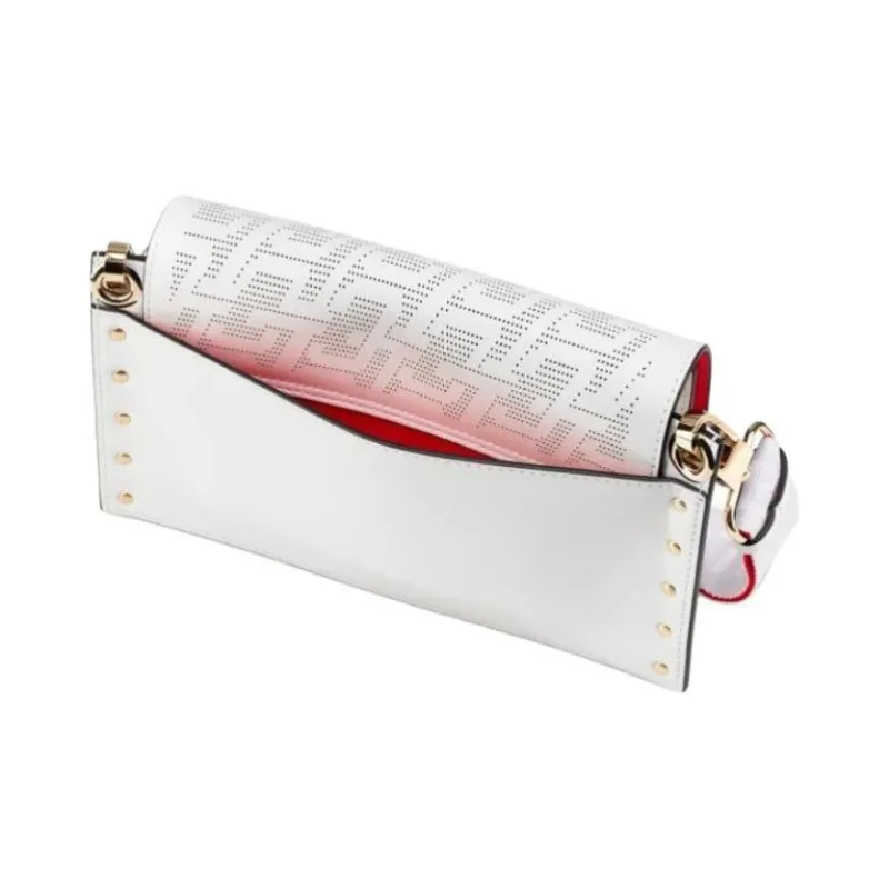 CL LUBOTING Cow Leather Shoulder Bag Men's White-4