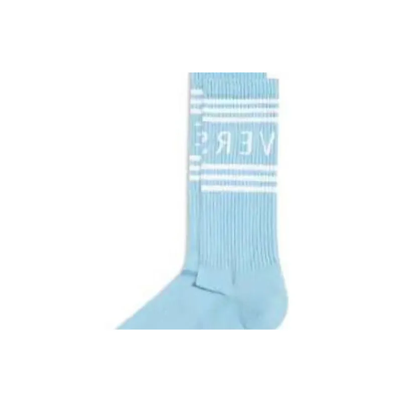 VERSACE Mid-Calf Socks Unisex Blue-2