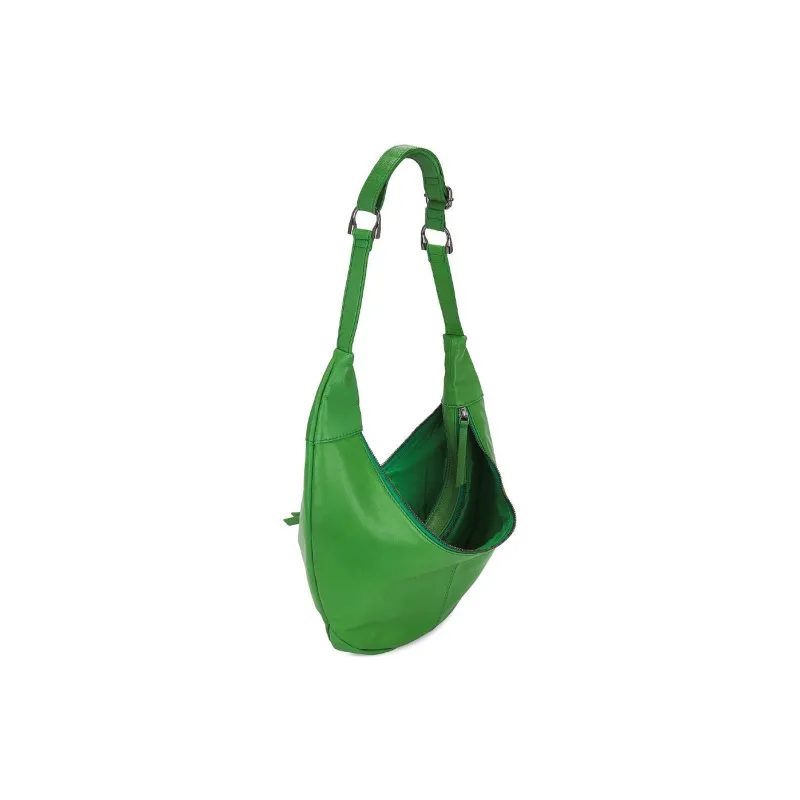 FREE PEOPLE Goatskin Handbag Shoulder Bag Unisex Dark Coffee/Green/Black-7