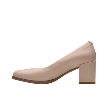 Clarks Freva 55 Court Chunky Heel High Heels 5.5cm Women's Light Pink