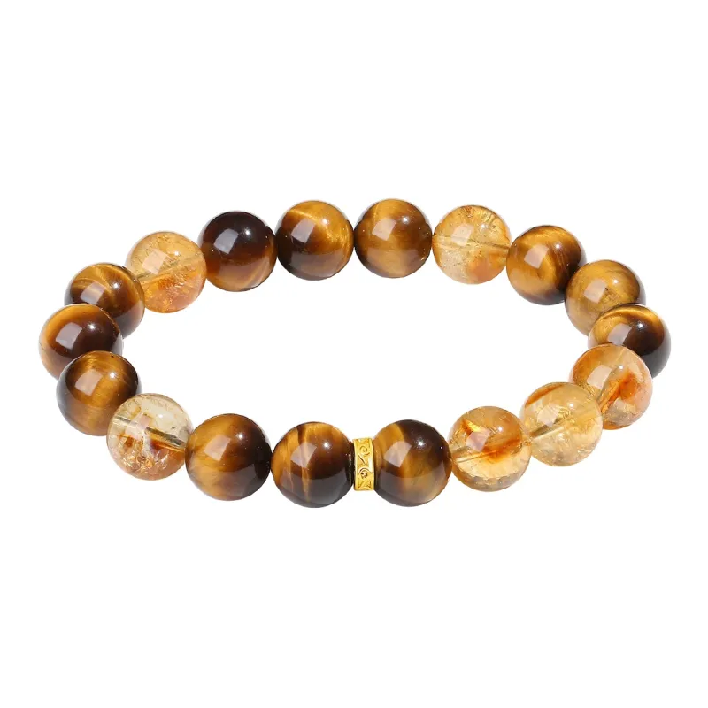 PUTUOSHANWENCHUANG Tiger's Eye Stone Bracelets Unisex-4