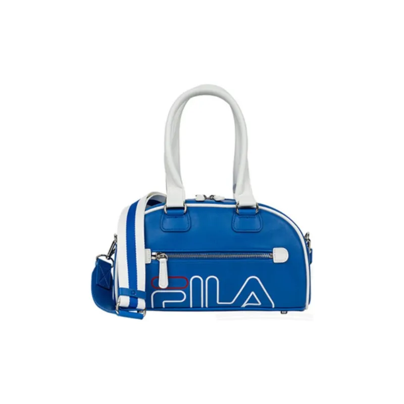 FILA Polyurethane Bowling Bag Shoulder Bag Crossbody Bag Handbag Regular Unisex Blue-1