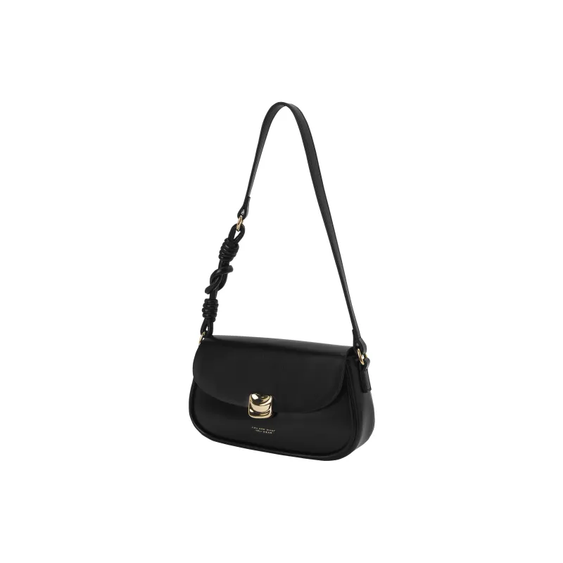 SEM/R PU Small Square Bag Handbag Crossbody Bag Small Size Women's Ecru/Caramel Brown/Black-27
