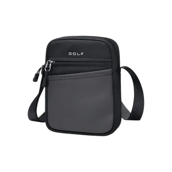 GOLF Fabric Shoulder Bag, Crossbody Bag Regular Men's Black & Gray/Black