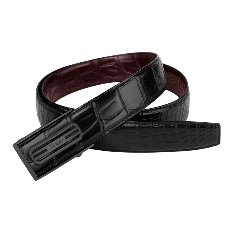 CATELLES Double Sided Crocodile Leather Leather Belts Men's 3.5cm/3.8cm-21