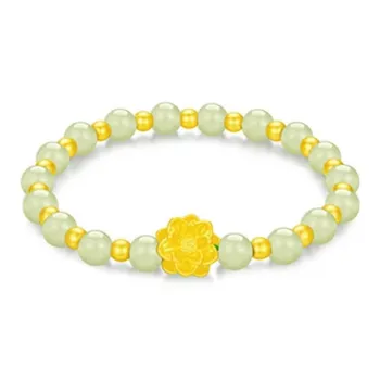 ZHONGYINYIJIN Hetian Jade Bracelets Pale Greenish White Jade Unisex