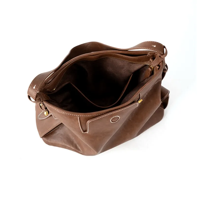 Vigno Synthetic Leather Handbag, Shoulder Bag Regular Women's Sandalwood Brown/Black-4