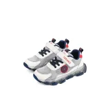 TARANIS Breathable Anti-Slip And Wear-Resistant Low-Top Kids' Running Shoes White Gray Children Aged 3-7 Years Old